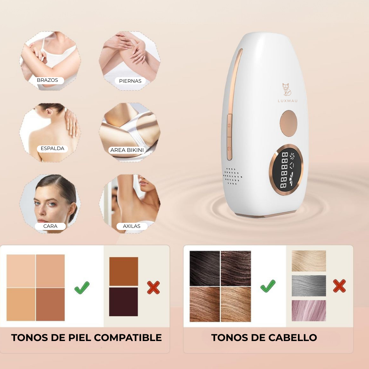 Depiladora IPL Luxmau™ | Piel Suave sin Vello en Semanas