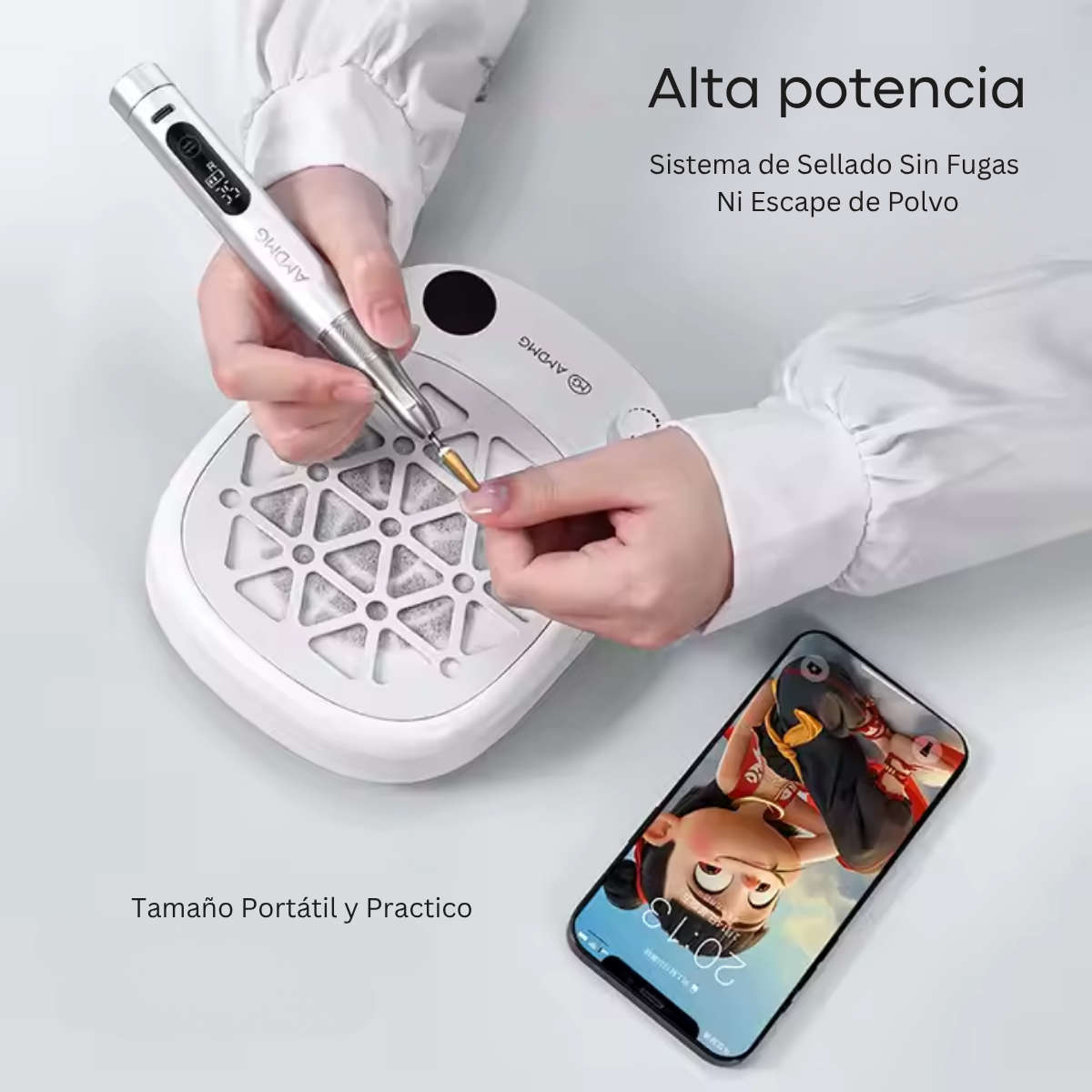 Extractor De Polvo Uñas Portatil Amdmg Gm2 Portatil