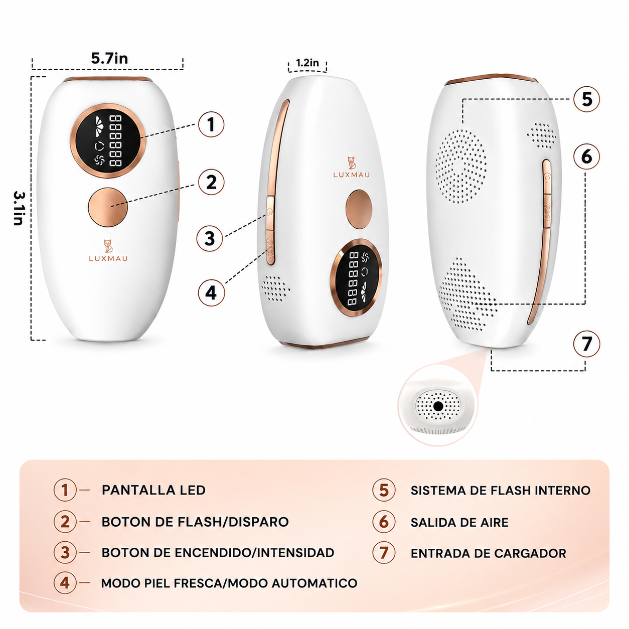 Depiladora IPL Luxmau™ | Piel Suave sin Vello en Semanas